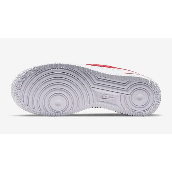 Nike Air Force 1 Low GS Cut Out White Red DR7970 100 - SIZE 5Y / 6.5 WOMENS main image 10
